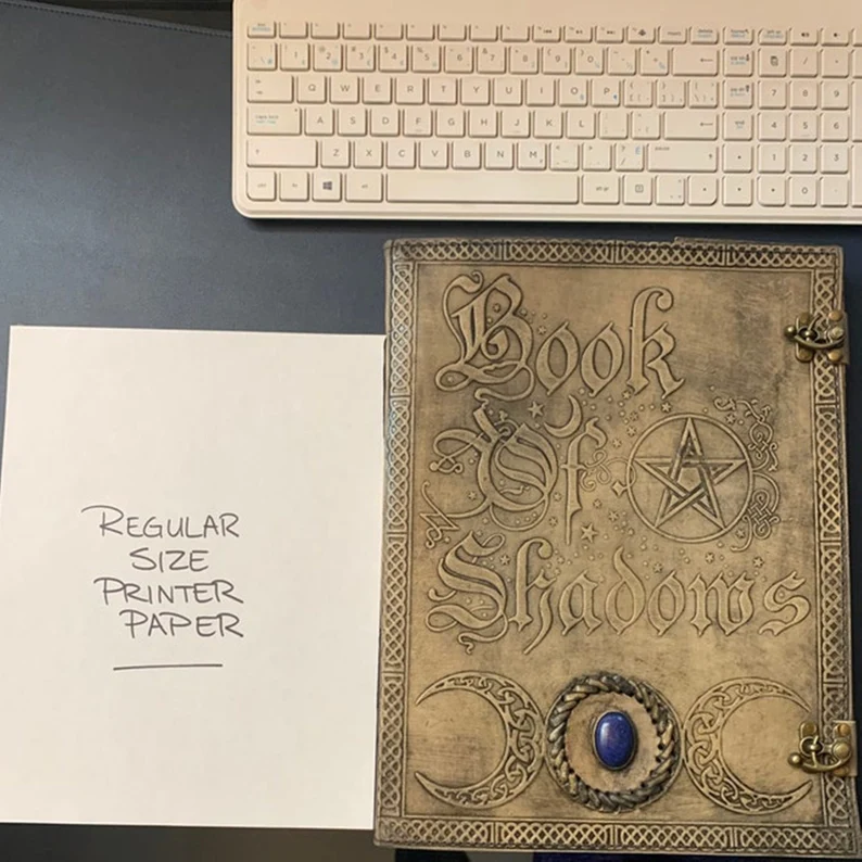Book Of Shadows, Leather Grimoire, Leather Journal
