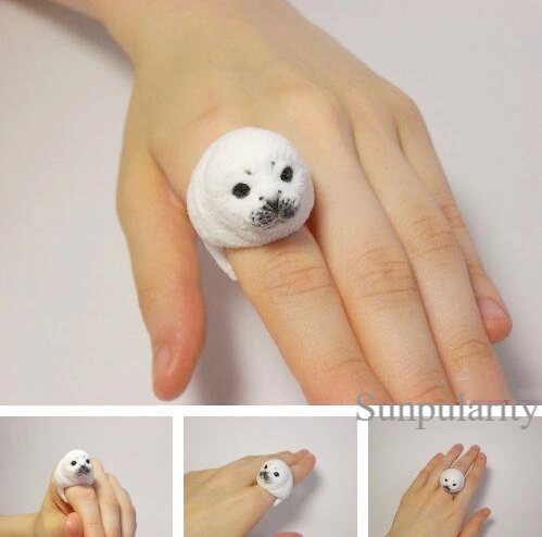 Amazing Handmade Animal Polymer Clay Rings