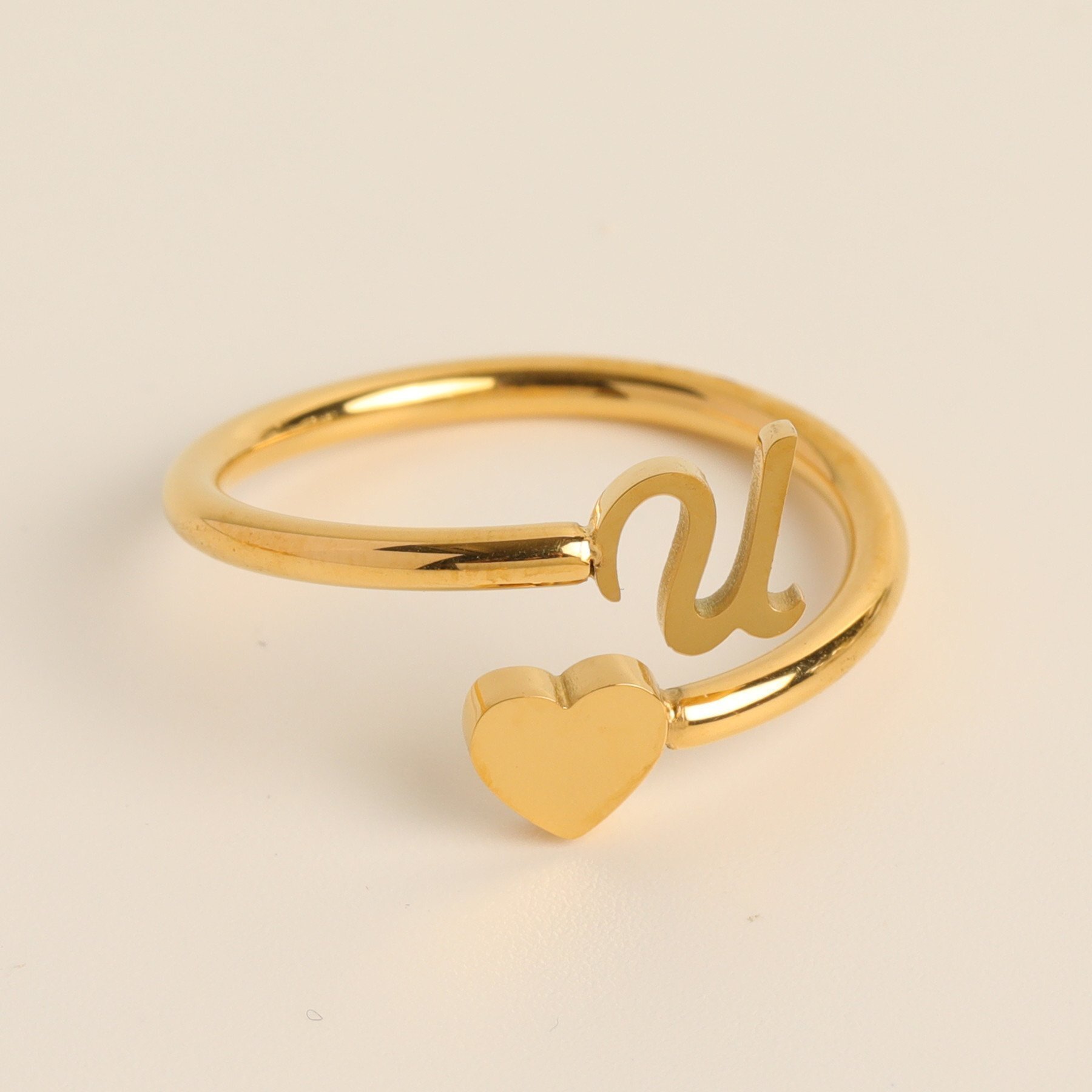 🔥 Last Day Promotion 49% OFF🎁💕To My Granddaughter, Dainty Initial Heart Ring