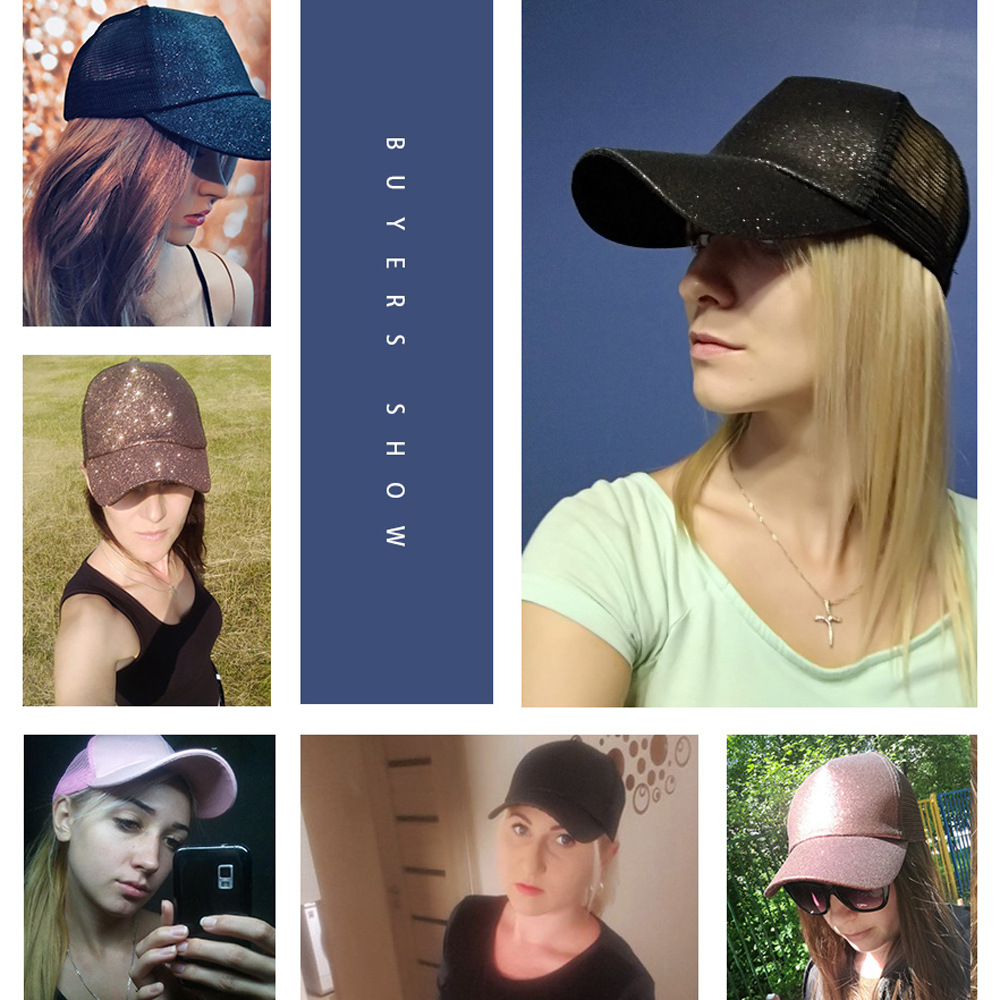 (FLASH SALE-50% OFF TODAY) Glitter Ponytail Baseball Cap-Buy 3 Free Shipping