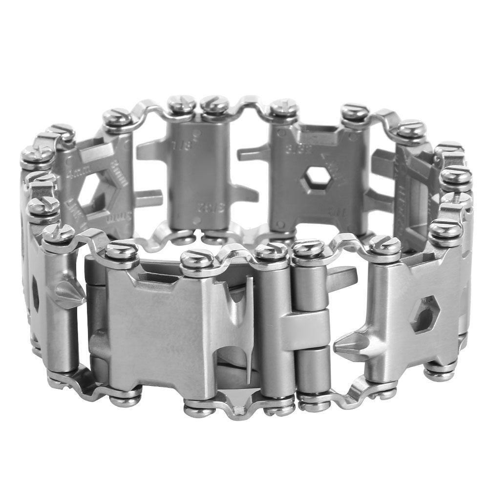 Stainless Steel Wearable Multifunction Tool Tread Bracelet