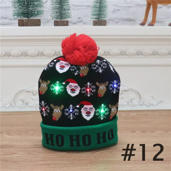 (🔥Early Christmas Sale- SAVE 48% OFF) Christmas Theme LED Beanies--BUY 4 FREE SHIPPING