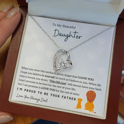 To My Beautiful Daughter - I'm Proud To Be Your Father (Forever Love Necklace)