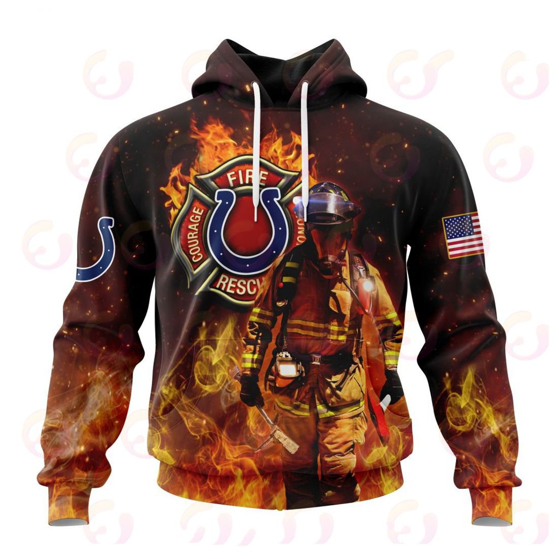 INDIANAPOLIS COLTS HONOR FIREFIGHTERS – FIRST RESPONDERS 3D HOODIE