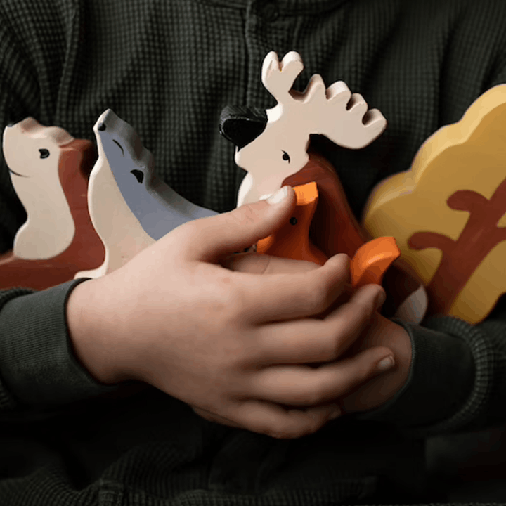 Natural Wood Full Set Forest Animals