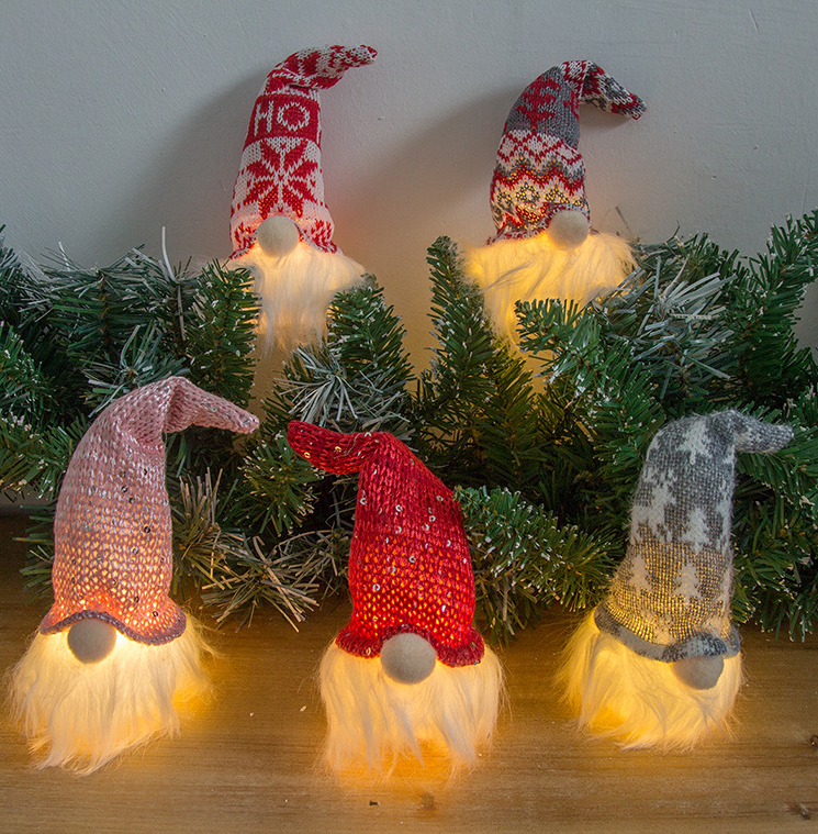 LED Hanging Christmas Gnomes Decorations With Light