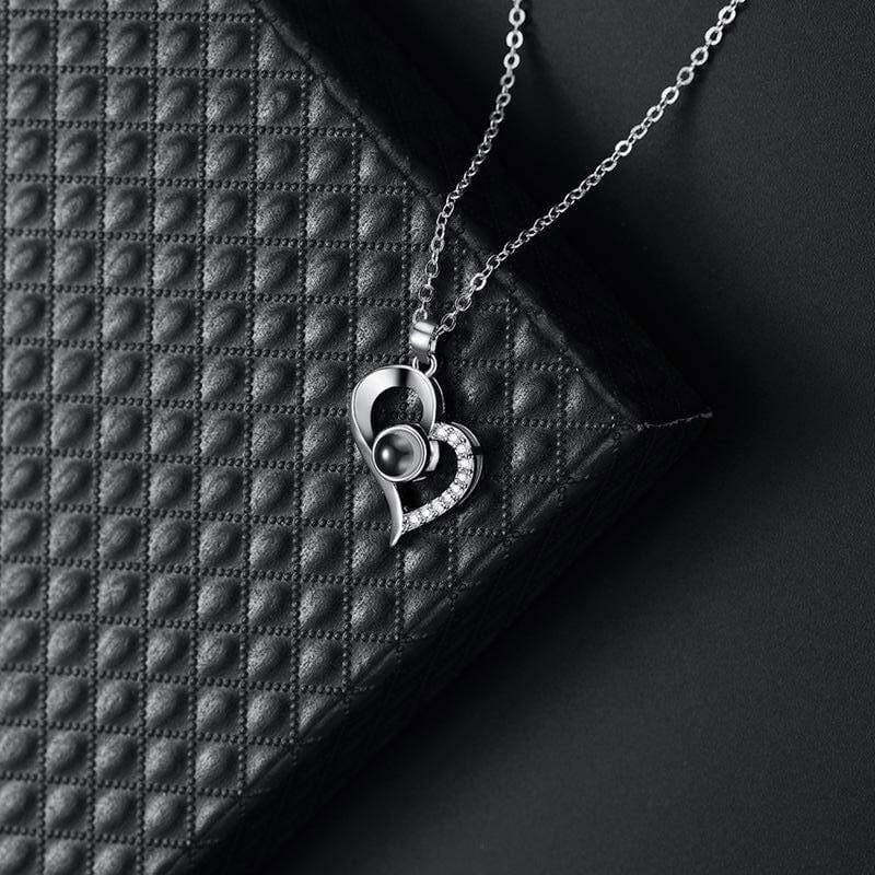 Forever red rose gift box i love you in 100 languages necklace