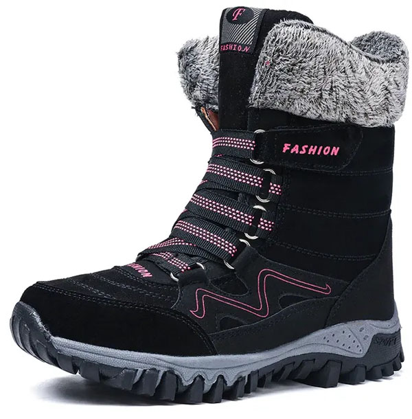 2021 New Winter Women's Snow Boots Warm Mid-calf Shoes
