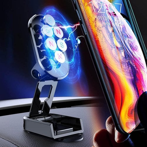 (🔥Early Christmas Sale-SAVE 48% OFF) 360° Rotating Folding Magnetic Car Phone Holder -BUY 2 GET 1 FREE NOW