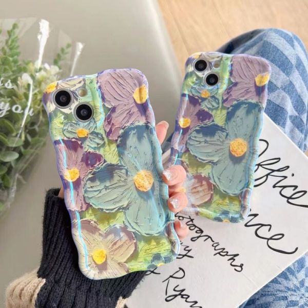 For  iPhone Colorful Oil Painting Exquisite Phone Case