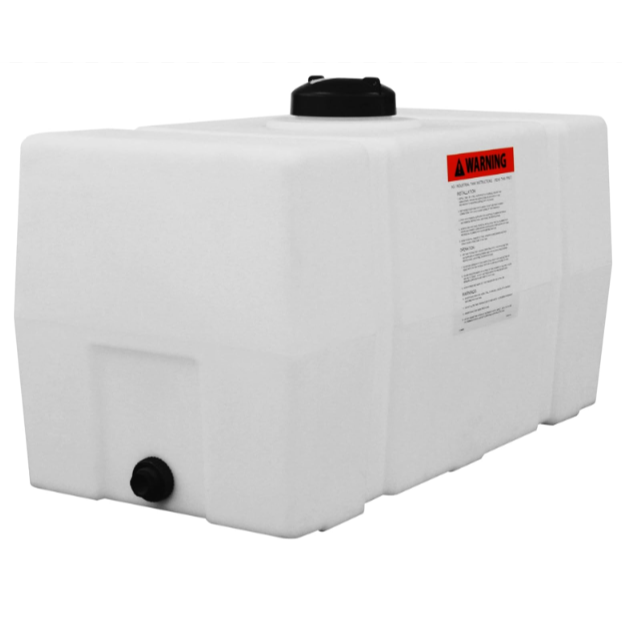 RomoTech Horizontal Square Polyethylene Reservoir Water Tank 50 gallon