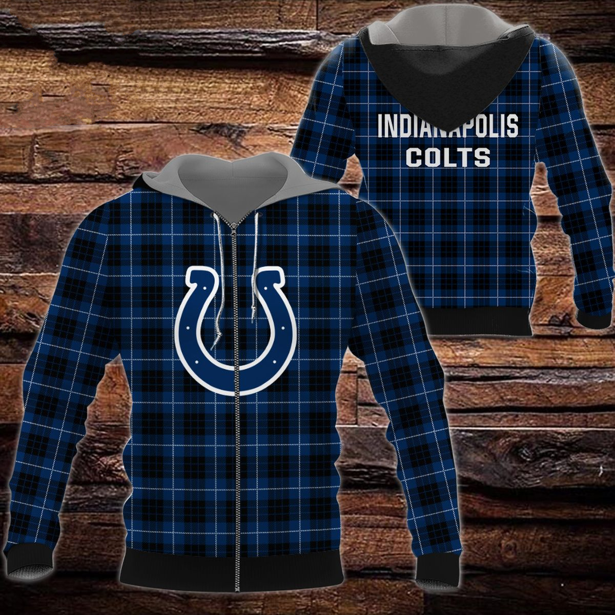 INDIANAPOLIS COLTS 3D HOODIE SKULL102