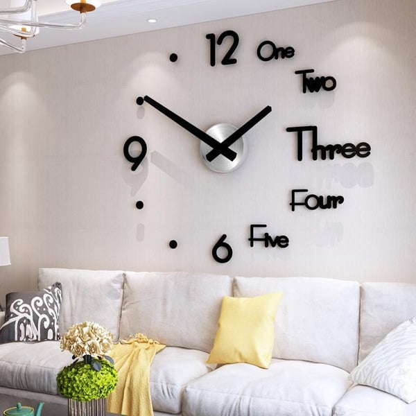 (🔥Last Day Flash Sale-50% OFF) 3D DIY Creative Wall Clock-16inches And 30Inches -Buy 2 Sets Get 10% OFF