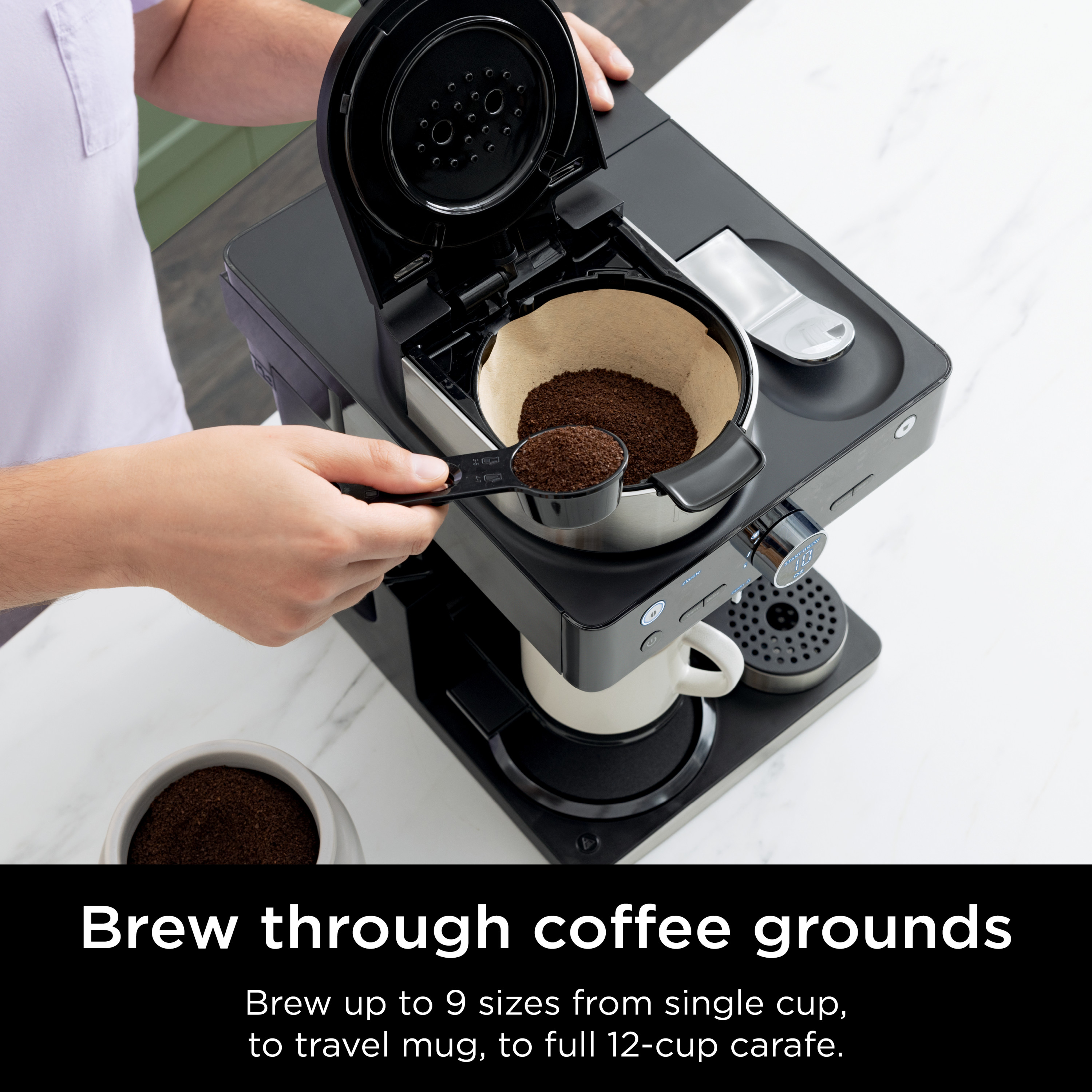 Ninja Espresso Coffee Barista System 3 Espresso Brew Styles Carafe Built-in Frother