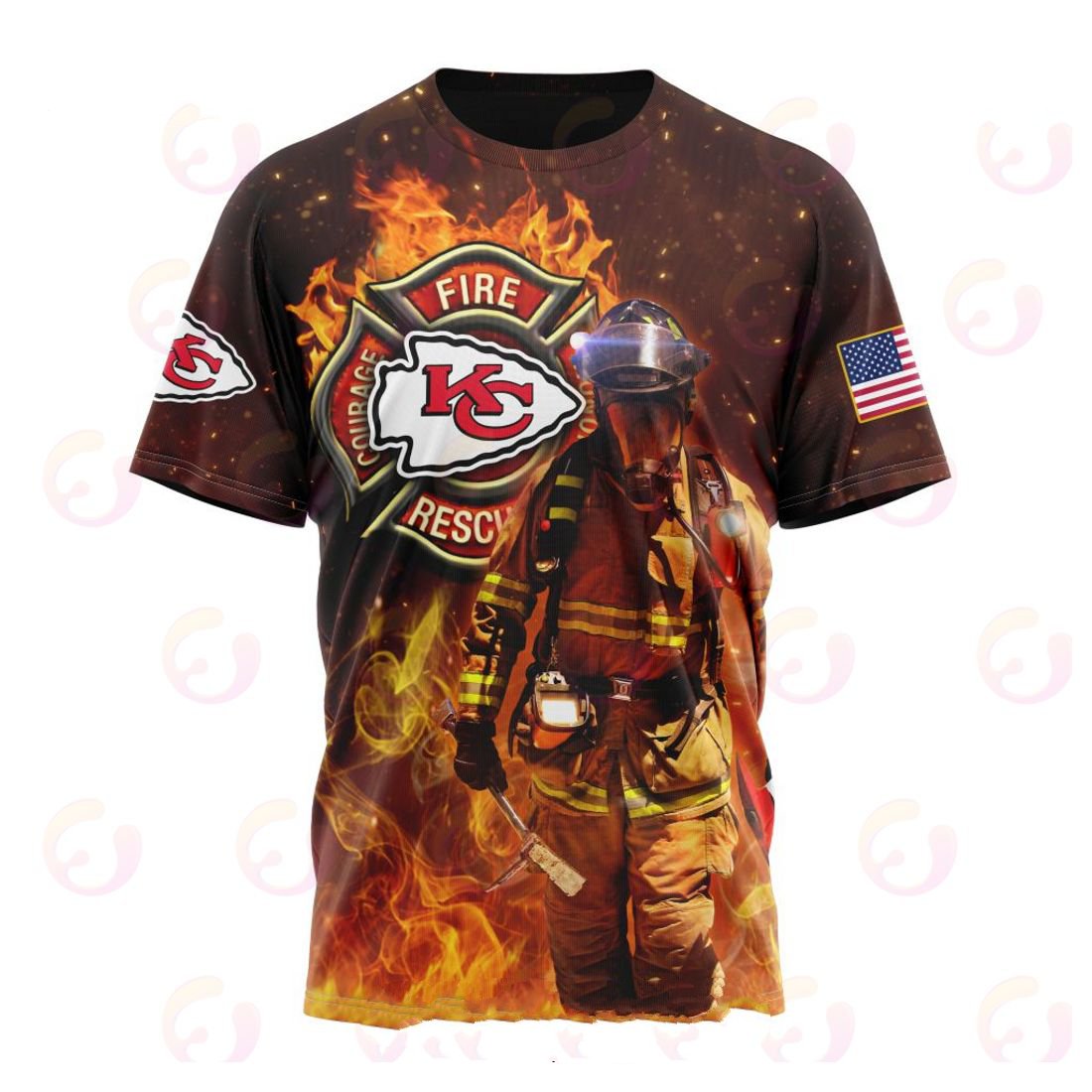 KANSAS CITY CHIEFS HONOR FIREFIGHTERS – FIRST RESPONDERS 3D HOODIE