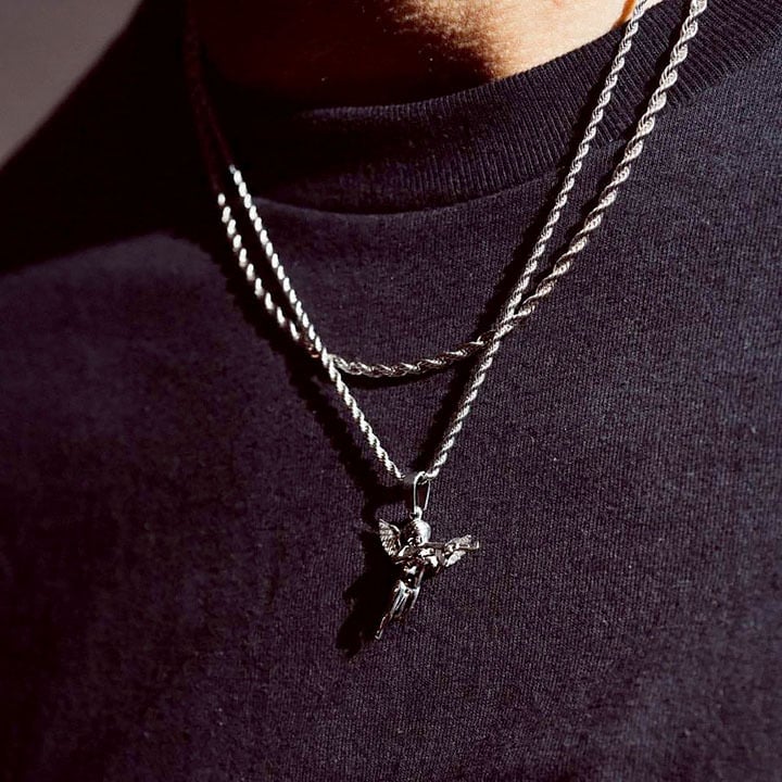 Vengeance Armed Cupid Angel Hip Hop Necklace