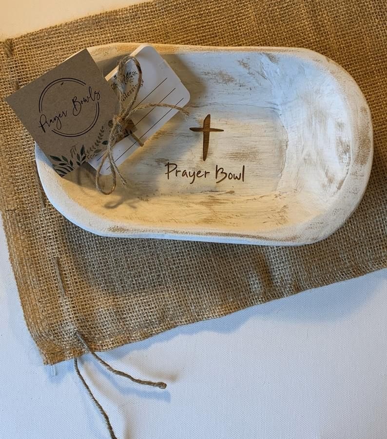 Prayer Bowl Dough Bowl Cross religious gifts
