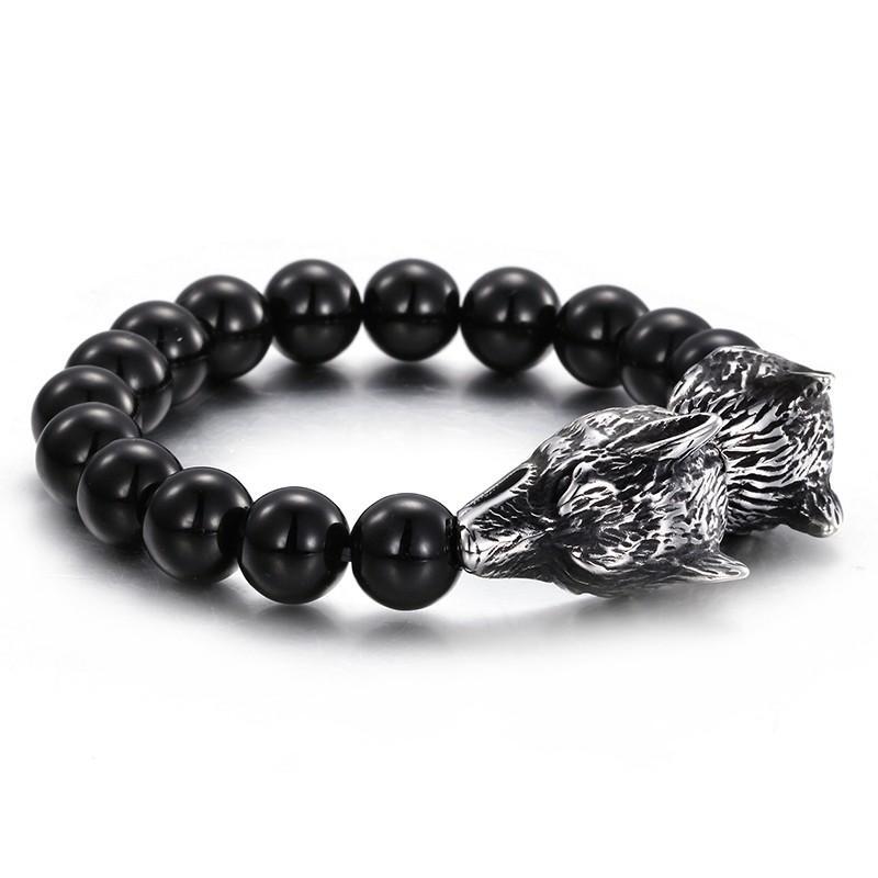 VINTAGE WOLF BEADS -BRACELET