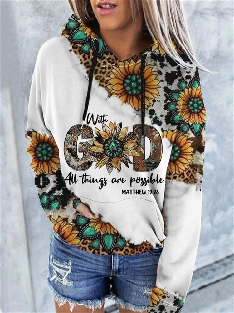 With God All Things Are Possible Western Hoodie