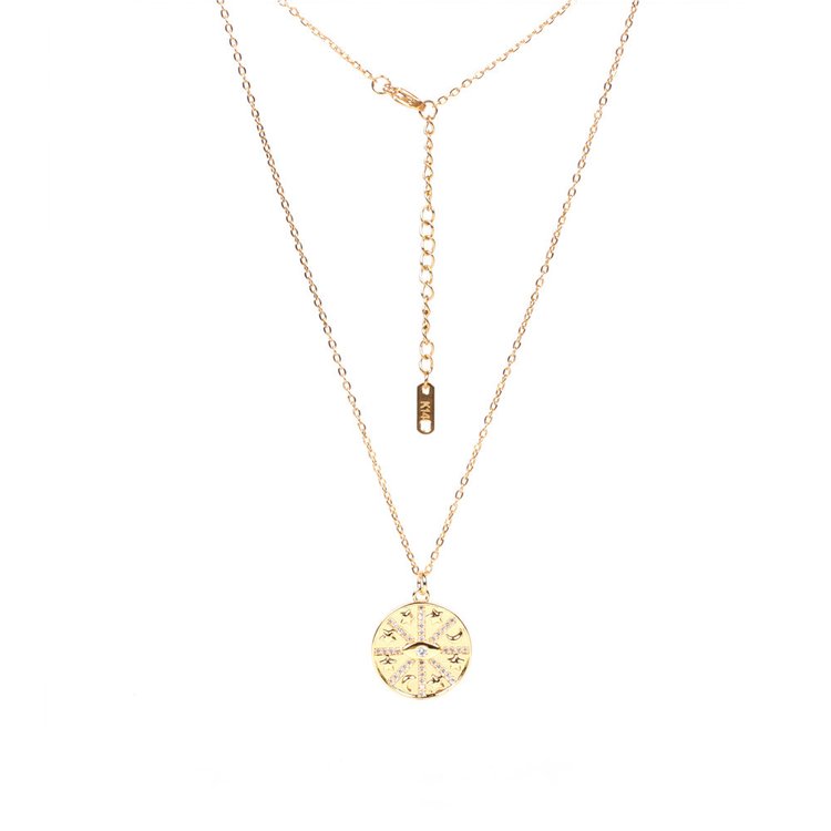 Gold Dainty Evil Eye Necklace for Women