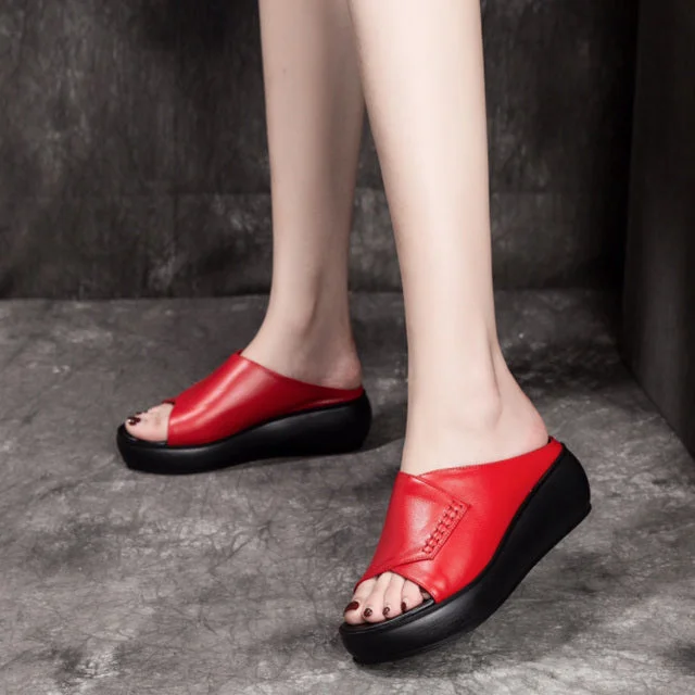 2023 Women's New Thick-Bottomed Fish Mouth Slippers-Limited Time Offer: 50% OFF