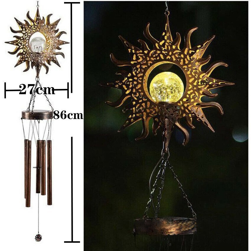 Solar Wind Chimes for Outside Hanging Outdoor Decor