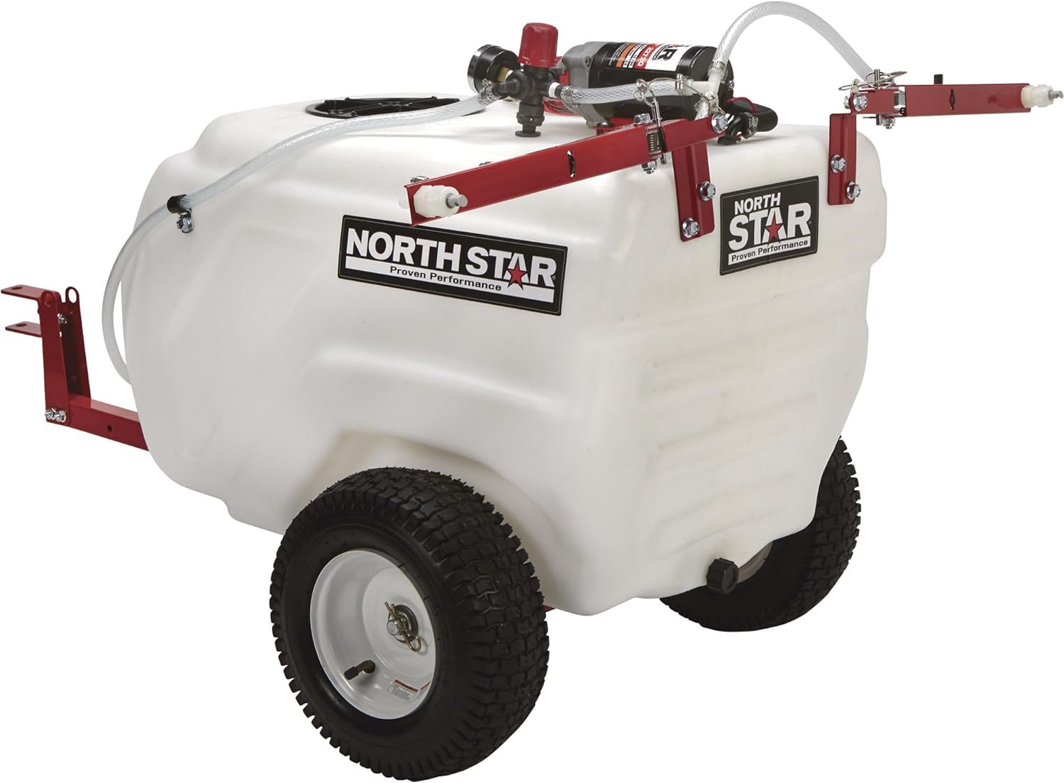 NorthStar Tow Behind Trailer Boom Broadcast and Spot Sprayer 31 Gallon