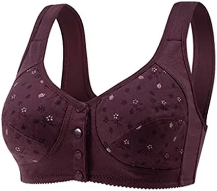 SweetFloral – Full Cotton Front Closure Bra