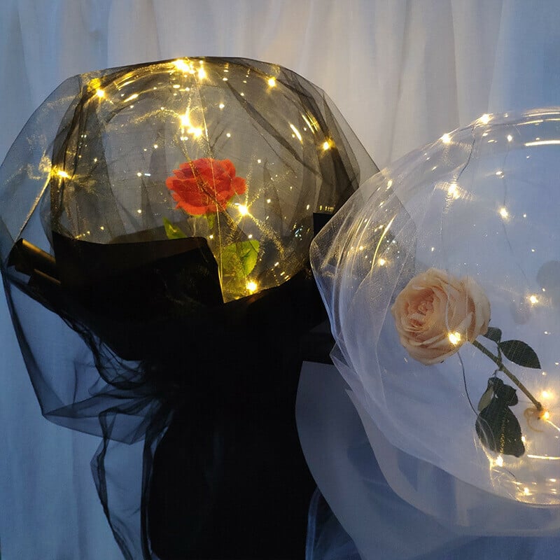 (🔥Valentine's Day Hot Sale -50% OFF)Luminous Balloon Rose Bouquet-BUY 5 FREE SHIPPING