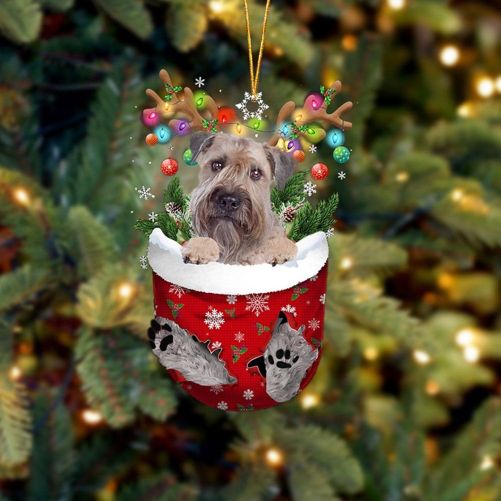 Wheaten Terrier In Snow Pocket Ornament
