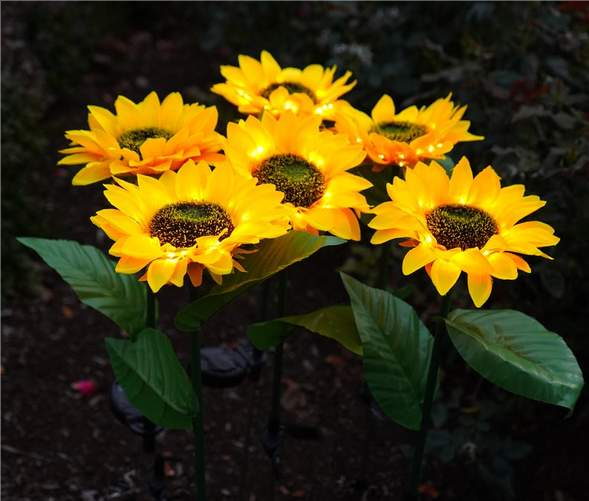 SUMMER HOT SALE 50% OFF-Artificial Sunflower Solar Garden Stake Lights-BUY 3 FREE SHIPPING