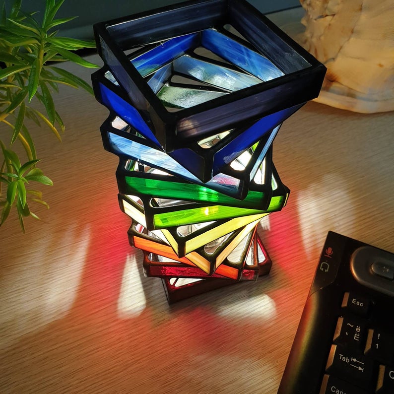 Stained glass night light