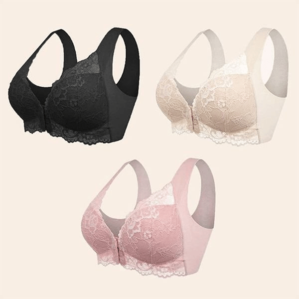 Bra For Women Front Closure Shaping Push Up Seamless No Trace Beauty Back Sports Comfy Bra