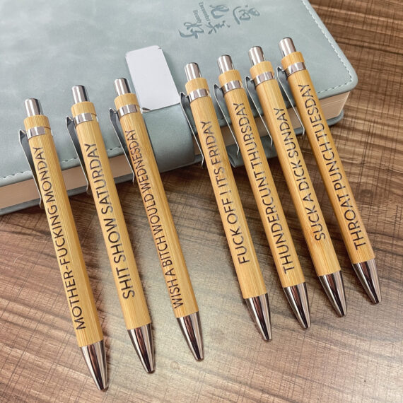 Ultimate Set of Engraved Pens for Sarcastic Souls