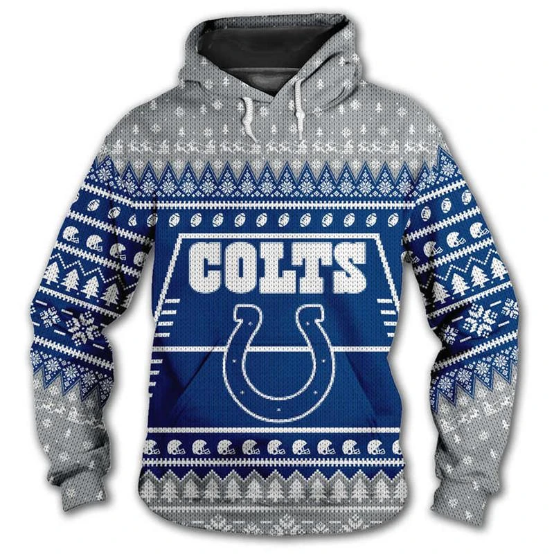 INDIANAPOLIS COLTS 3D CHRISTMAS HOODIE ABC02