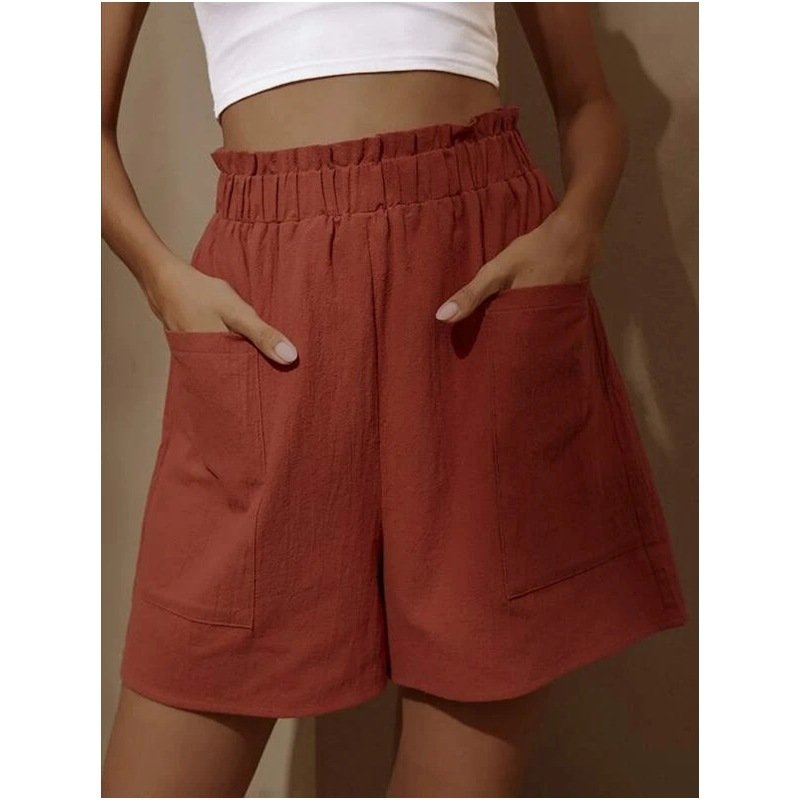 Women's Summer High Waist Wide Leg Casual Shorts - Buy 2 free shipping
