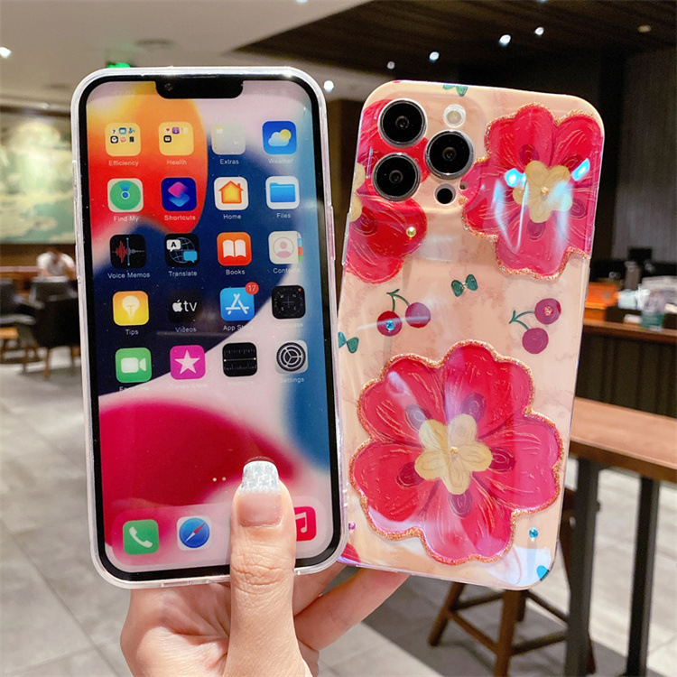 (BUY 2 GET 15% OFF)  Oil Painting Flower Pattern Mobile Phone case