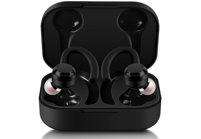 True Wireless Sports in-Ear Earbuds - Secure Fit & Stereo HiFi Sound Noise Cancelling Earphones