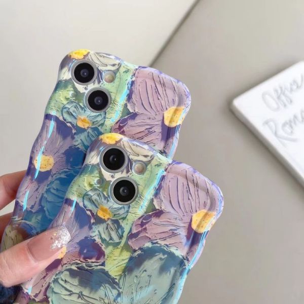 For  iPhone Colorful Oil Painting Exquisite Phone Case