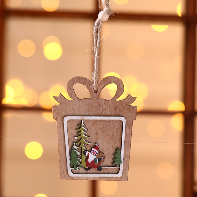 (🌲Early Christmas Sale- SAVE 49% OFF)Christmas Wooden Pendant-BUY 1 GET 1 FREE TODAY!