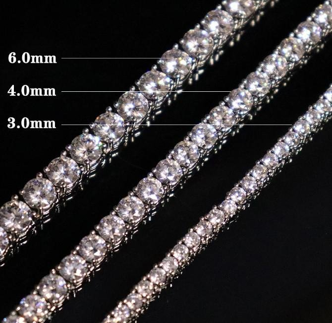 3MM -6MM Iced Out Tennis Chain