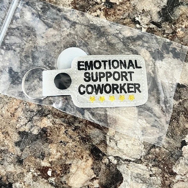 Emotional Support Coworker Keychain - Museshi