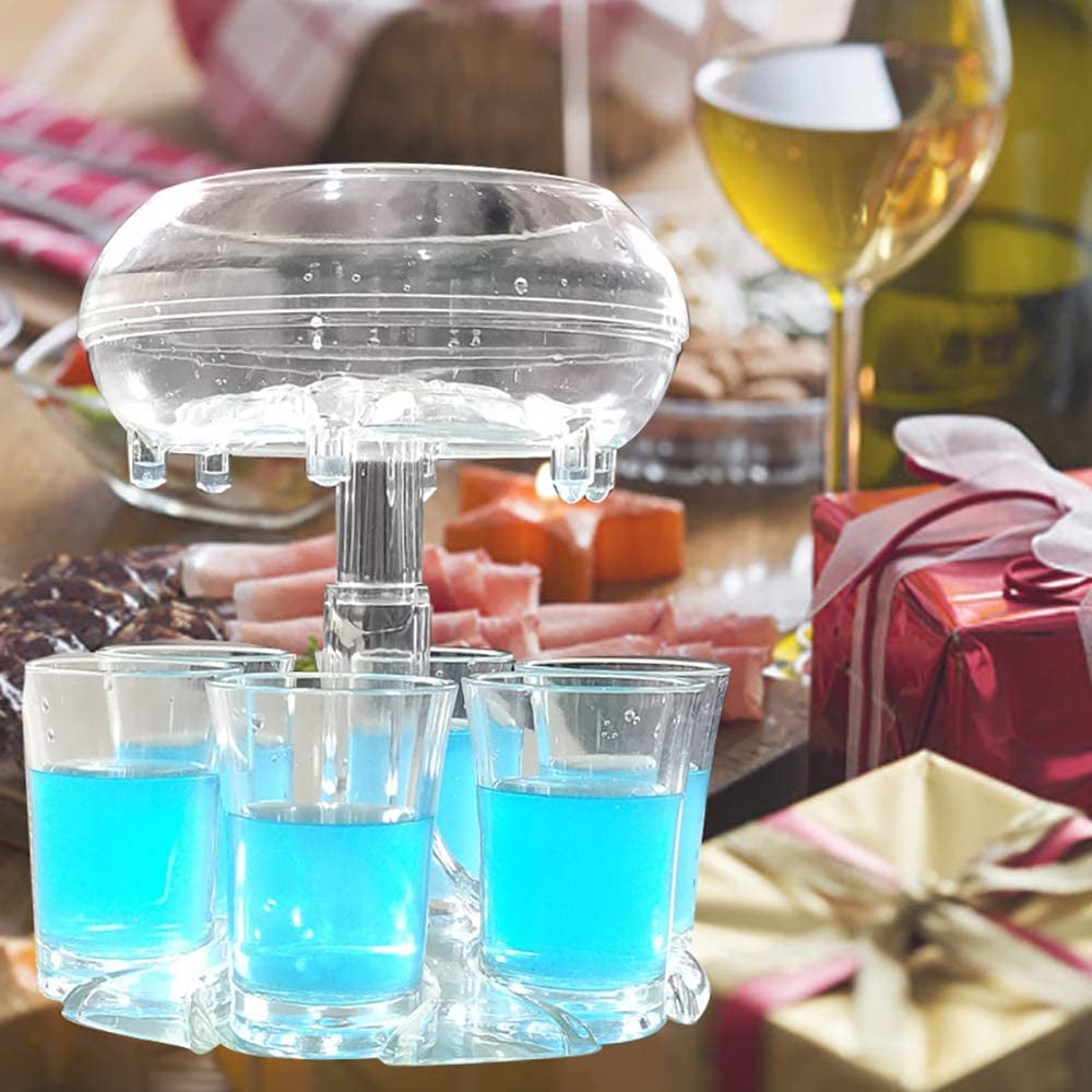 (🌲Early Christmas Sale- SAVE 60% OFF)-🥂Light-hill™ 6 Shot Glass Dispenser and Holder