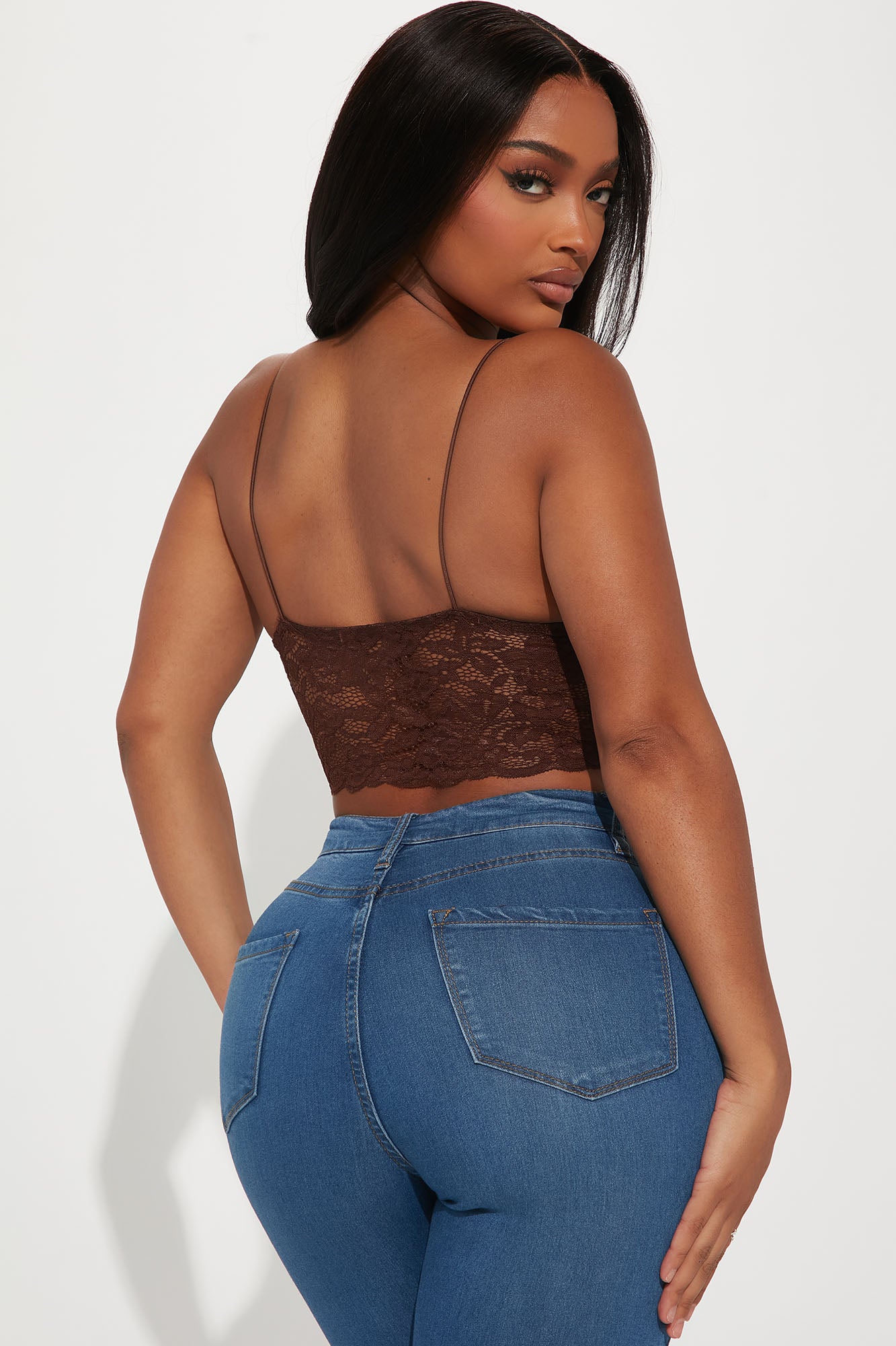 Vibe With You Lace Bralette - Chocolate