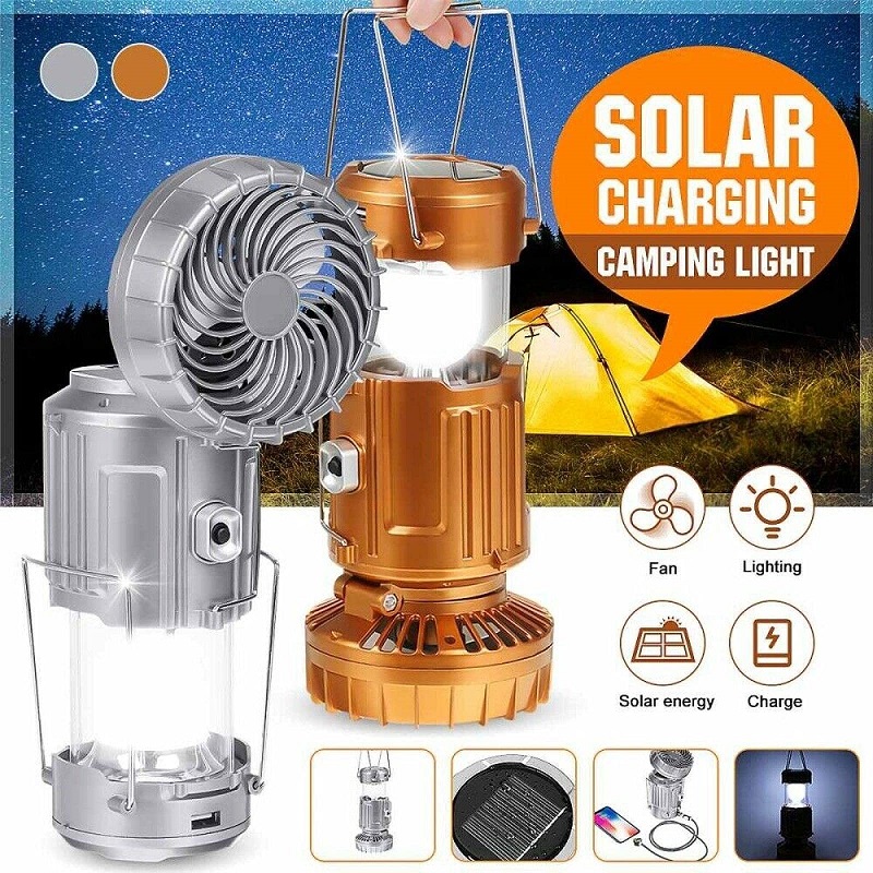 (BUY 2 SAVE 10% & Free Shipping🔥) Multifunctional Solar Camping Light with Fan