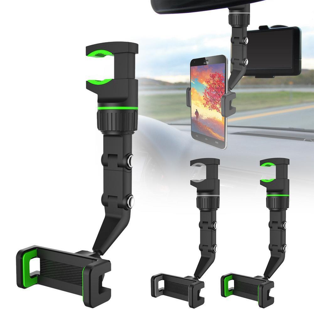 2021 New Multi-function Adjustable 360° Universal Rearview Mirror Phone Holder