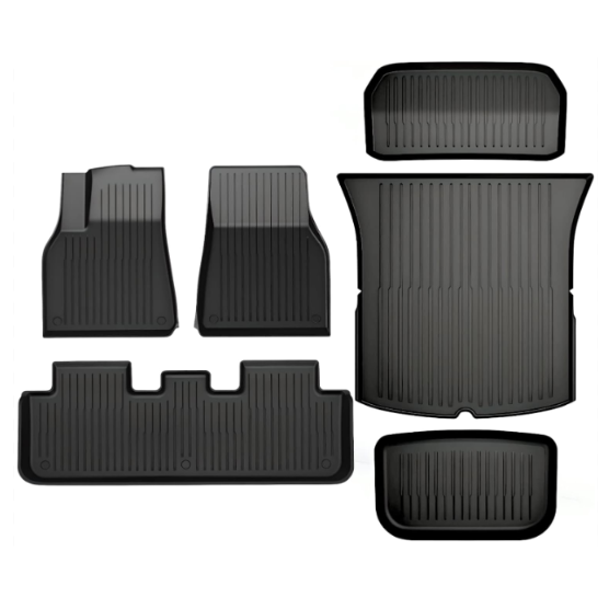 Super Liner Floor Mats For Model Y 5-Seat Custom Fit All Weather TPE Cargo Liner Cargo Trunk Accessories