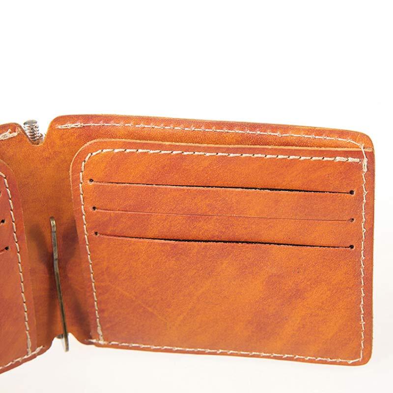 Money Clip Front Pocket Leather Wallet