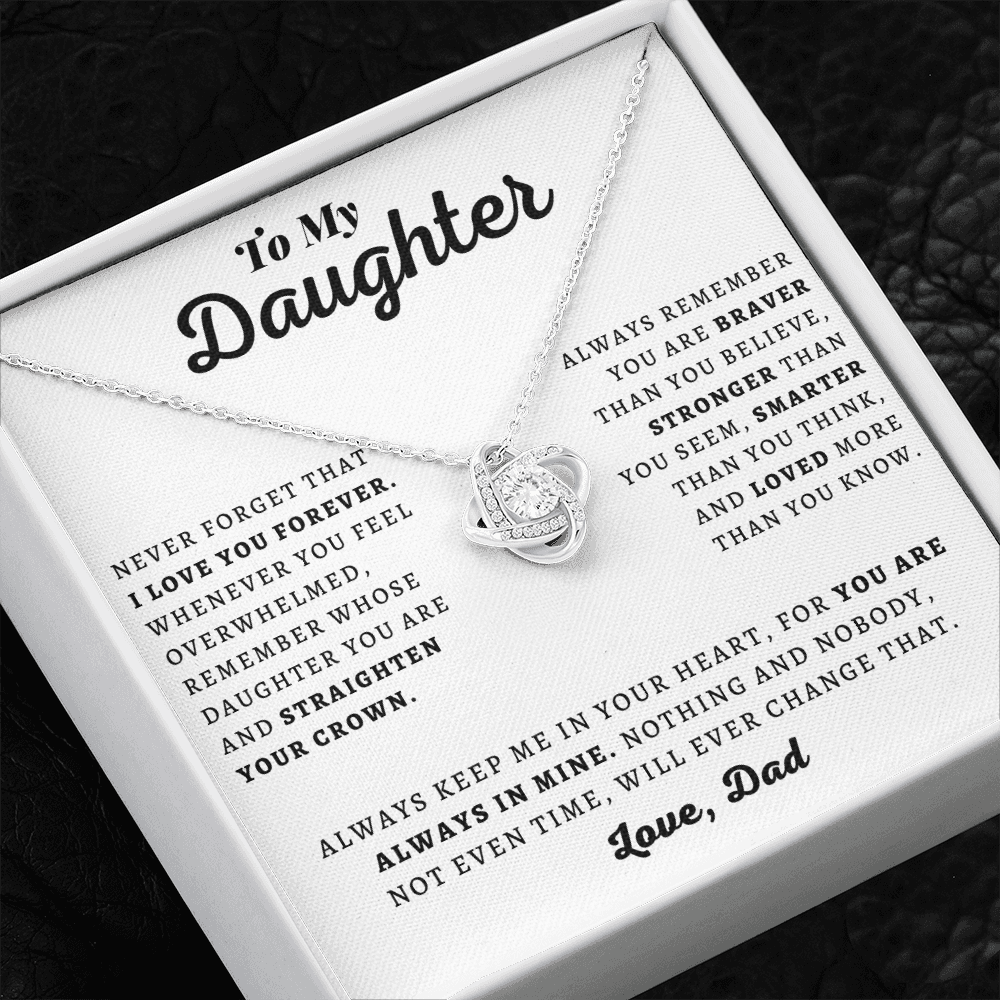 To My Daughter - Straighten Your Crown - Love, Dad - Necklace
