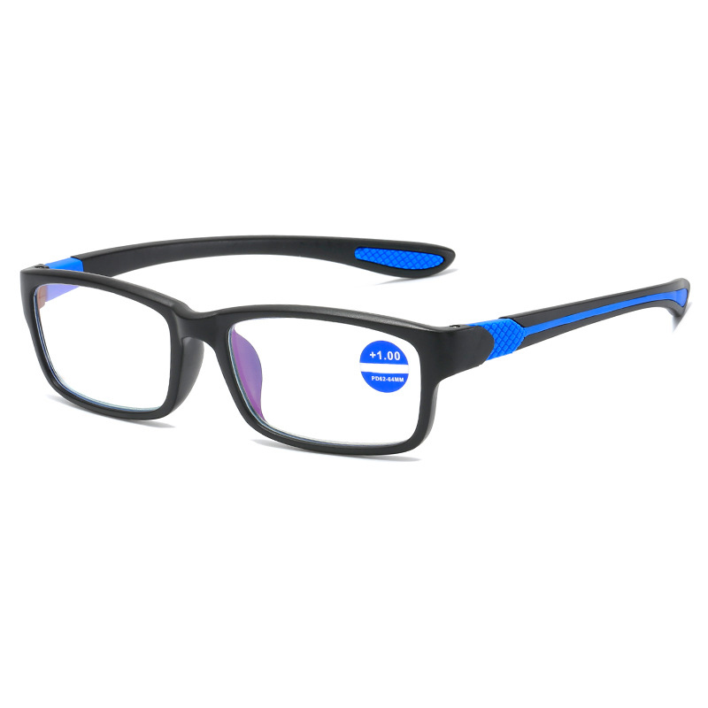 TWO-COLOR FRAME SPORTS ANTI-BLUE LIGHT READING GLASSES